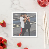 Einfaches benutzerdefiniertes Foto Personalisiert Serviette (Beispiel)