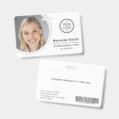 Einfaches benutzerdefiniertes Foto und Name des Ab Ausweis (Vorder- & Rückseite)