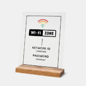 Einfaches benutzerdefiniertes Geschäft-Wifi-Passwo Acrylschild (Winkel)