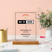 Einfaches benutzerdefiniertes Geschäft-Wifi-Passwo Acrylschild (Hochzeit)