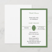 Einfaches, benutzerdefiniertes grünes Brautparty Einladung (Vorne/Hinten)