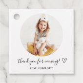 Einfaches benutzerdefiniertes klassisches Foto Geschenkanhänger (Vorderseite)