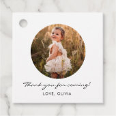 Einfaches benutzerdefiniertes klassisches Foto Geschenkanhänger (Vorderseite)