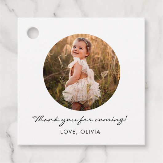 Einfaches benutzerdefiniertes klassisches Foto Geschenkanhänger (Vorderseite)