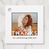 Einfaches benutzerdefiniertes klassisches Foto Geschenkanhänger (Vorderseite)