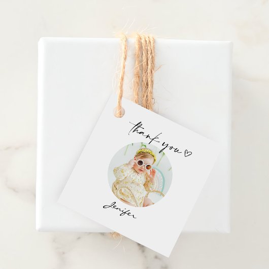 Einfaches benutzerdefiniertes klassisches Foto Geschenkanhänger