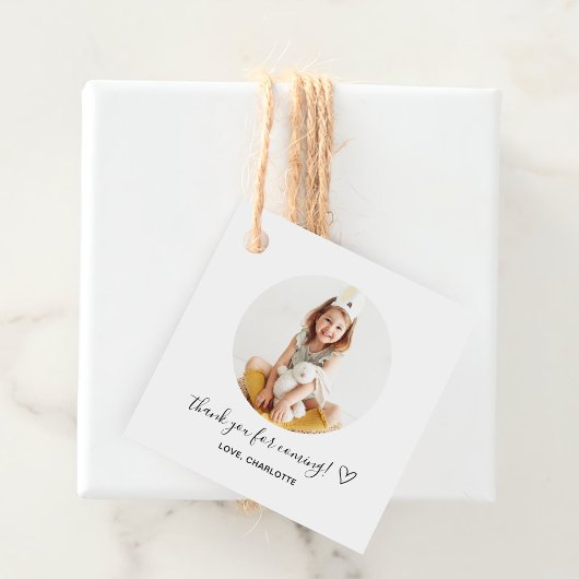 Einfaches benutzerdefiniertes klassisches Foto Geschenkanhänger