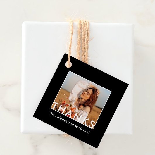 Einfaches benutzerdefiniertes klassisches Foto Geschenkanhänger