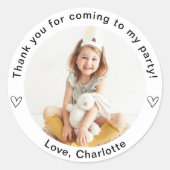 Einfaches benutzerdefiniertes klassisches Foto Runder Aufkleber (Vorderseite)