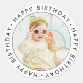 Einfaches benutzerdefiniertes klassisches Foto Runder Aufkleber (Vorderseite)