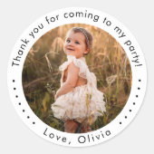 Einfaches benutzerdefiniertes klassisches Foto Runder Aufkleber (Vorderseite)