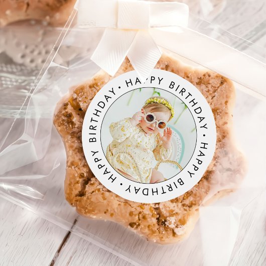 Einfaches benutzerdefiniertes klassisches Foto Runder Aufkleber