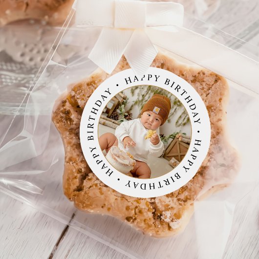 Einfaches benutzerdefiniertes klassisches Foto Runder Aufkleber