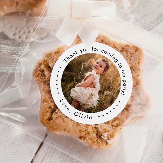 Einfaches benutzerdefiniertes klassisches Foto Runder Aufkleber