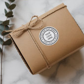 Einfaches, benutzerdefiniertes Logo-Geschäft Dank Runder Aufkleber