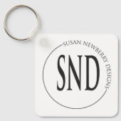 Einfaches benutzerdefiniertes Logo Geschäft Schlüsselanhänger (Vorderseite)