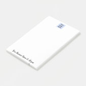 Einfaches, benutzerdefiniertes Logo Kleines Weiß Post-it Klebezettel (angewinkelt)