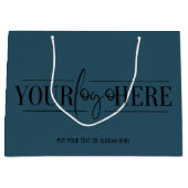 Einfaches benutzerdefiniertes Logo mit QR-Code Bus Große Geschenktüte (Vorderseite)