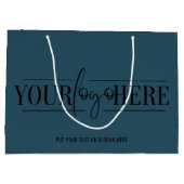 Einfaches benutzerdefiniertes Logo mit QR-Code Bus Große Geschenktüte (Rückseite)