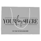 Einfaches, benutzerdefiniertes Logo mit QR-Code, g Große Geschenktüte (Rückseite)