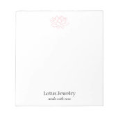 Einfaches, benutzerdefiniertes Logo-Notizblock für Notizblock (Vorderseite)