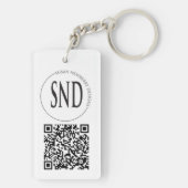 Einfaches benutzerdefiniertes Logo QR-Code Geschäf Schlüsselanhänger (Rückseite)
