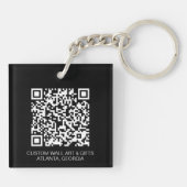 Einfaches benutzerdefiniertes Logo QR-Code Geschäf Schlüsselanhänger (Rückseite)
