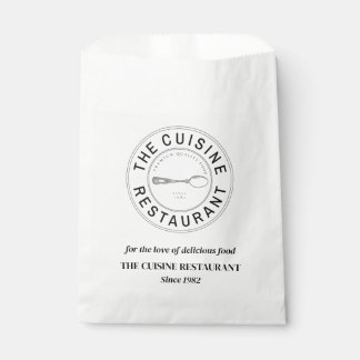 Einfaches benutzerdefiniertes Logo Restaurant Bäck Geschenktütchen