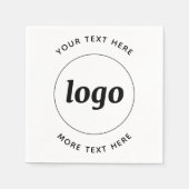 Einfaches benutzerdefiniertes Logo Serviette (Vorderseite)