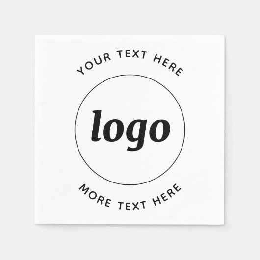 Einfaches benutzerdefiniertes Logo Serviette (Vorderseite)