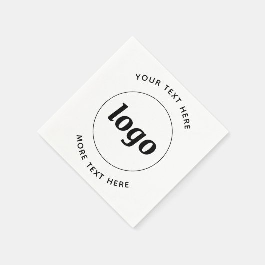 Einfaches benutzerdefiniertes Logo Serviette (Ecke)