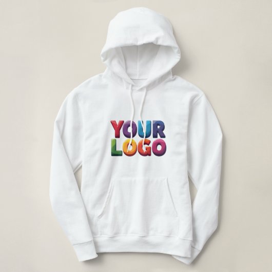 Einfaches benutzerdefiniertes Logo und Text Geschä Hoodie (Design vorne)