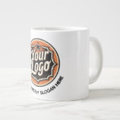 Einfaches benutzerdefiniertes Logo und Text Geschä Jumbo-Tasse (Vorderseite Rechts)