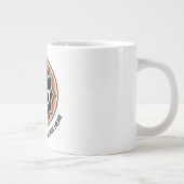 Einfaches benutzerdefiniertes Logo und Text Geschä Jumbo-Tasse (Rechts)