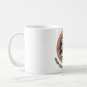 Einfaches benutzerdefiniertes Logo und Text Geschä Kaffeetasse (Links)