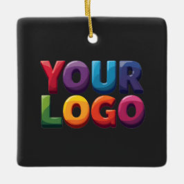 Einfaches benutzerdefiniertes Logo und Text Geschä Keramikornament