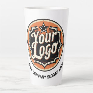 Einfaches benutzerdefiniertes Logo und Text Geschä Milchtasse