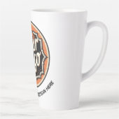 Einfaches benutzerdefiniertes Logo und Text Geschä Milchtasse (Rechts)