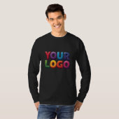 Einfaches benutzerdefiniertes Logo und Text Geschä T-Shirt (Vorne ganz)
