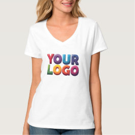 Einfaches benutzerdefiniertes Logo und Text Geschä T-Shirt