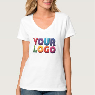 Einfaches benutzerdefiniertes Logo und Text Geschä T-Shirt