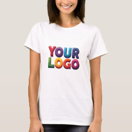 Einfaches benutzerdefiniertes Logo und Text Geschä T-Shirt