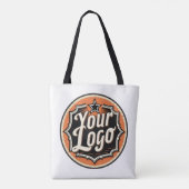 Einfaches benutzerdefiniertes Logo und Text Geschä Tasche (Rückseite)