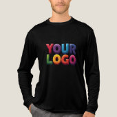 Einfaches benutzerdefiniertes Logo und Text Geschä Tri-Blend Shirt (Vorderseite)