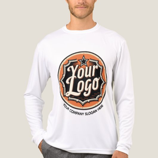 Einfaches benutzerdefiniertes Logo und Text Geschä Tri-Blend Shirt (Vorderseite)
