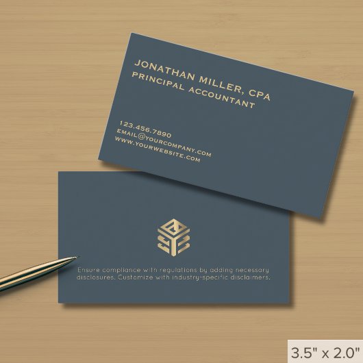 Einfaches, benutzerdefiniertes Logo Visitenkarte