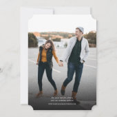 Einfaches, benutzerdefiniertes, modernes Retro-Fot Einladung (Rückseite)