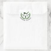 Einfaches benutzerdefiniertes Monogramm Golfer Nam Quadratischer Aufkleber (Tasche)