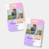 einfaches, benutzerdefiniertes Monogramm-Namenpaar Ausweis (Vorder- & Rückseite)