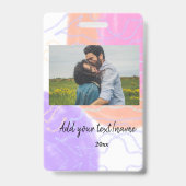 einfaches, benutzerdefiniertes Monogramm-Namenpaar Ausweis (Rückseite)